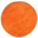 Orange Unifarbene Tom Tailor Runde Hochflorteppiche 