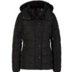 Schwarze Gesteppte Tom Tailor Winterjacken mit Reißverschluss aus Fleece mit Kapuze für Damen Größe XL 