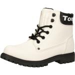 Weiße Tom Tailor Stiefeletten & Boots mit Schnürsenkel aus Kunstleder 