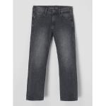 Blaue Tom Tailor Straight Leg Jeans für Kinder mit Reißverschluss aus Baumwollmischung Größe 146 