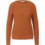 Reduzierte Orange Tom Tailor Rundhals-Ausschnitt Strickpullover für Damen Größe M für den für den Herbst 