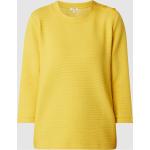 Reduzierte Gelbe 3/4-ärmelige Tom Tailor Strickpullover aus Baumwollmischung für Damen Größe S für den für den Herbst 