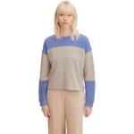 Reduzierte Beige Tom Tailor Rundhals-Ausschnitt Damensweatshirts aus Baumwolle Größe XS 