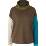 Reduzierte Bunte Color Blocking Tom Tailor Stehkragen Damensweatshirts aus Baumwolle Größe S für den für den Herbst 