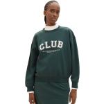 Reduzierte Dunkelgrüne Unifarbene Tom Tailor Rundhals-Ausschnitt Damensweatshirts mit Puffärmeln Größe M 