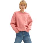 Reduzierte Pinke Tom Tailor Rundhals-Ausschnitt Damensweatshirts aus Baumwolle Größe L 
