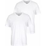 Weiße Casual Kurzärmelige Tom Tailor V-Ausschnitt T-Shirts aus Baumwolle für Herren Größe 3 XL 2-teilig 
