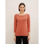 Reduzierte Rote Casual 3/4-ärmelige Tom Tailor T-Shirts mit Pailletten aus Baumwolle für Damen Größe XS 