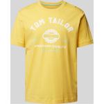 Gelbe Tom Tailor T-Shirts aus Baumwolle für Herren Größe L 