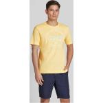 Gelbe Unifarbene Tom Tailor T-Shirts aus Baumwolle für Herren Größe M 