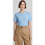Hellblaue Tom Tailor T-Shirts aus Baumwolle für Damen Größe S 
