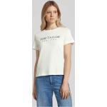 Offwhitefarbene Tom Tailor T-Shirts aus Baumwolle für Damen Größe S 