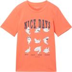 Korallenrote Printed Shirts für Kinder & Druck-Shirts für Kinder für Jungen Größe 98 