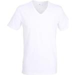 Weiße Unifarbene Casual Kurzärmelige Tom Tailor V-Ausschnitt T-Shirts aus Baumwolle mit Kapuze für Herren Größe XXL 2-teilig 