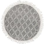 Beige Rautenmuster Tom Tailor Runde Handwebteppiche 140 cm aus Textil 
