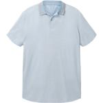 Reduzierte Blaue Gestreifte Elegante Kurzärmelige Tom Tailor Herrenpoloshirts & Herrenpolohemden Größe 3 XL 