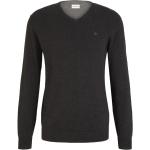 Reduzierte Schwarze Sportliche Tom Tailor V-Ausschnitt Herrensweatshirts Größe 3 XL 