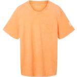 Reduzierte Orange Kurzärmelige Tom Tailor V-Ausschnitt Shirts mit Tasche für Herren Größe XXL 