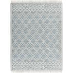 Blaue Rauten Tom Tailor Runde Webteppiche 200 cm aus Textil 