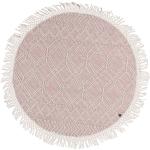 Reduzierte Rosa Karo Tom Tailor Runde Webteppiche 140 cm aus Wolle 