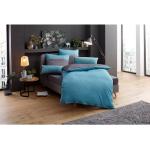 Blaue Unifarbene Tom Tailor Bettwäsche Sets & Bettwäsche Garnituren aus Baumwolle trocknergeeignet 135x200 3-teilig 
