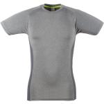 Graue Melierte Sportliche Tombo T-Shirts aus Polyester für Herren Größe XXL 