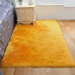Gelbe Moderne Allergiker Schaffelle & Schaffellteppiche matt aus Kunstfell 