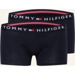 Dunkelblaue Tommy Hilfiger Boxershorts für Kinder aus Jersey Größe 152 2-teilig 