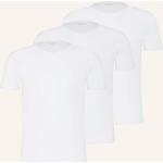 Weiße Kurzärmelige Tommy Hilfiger V-Ausschnitt V-Shirts aus Jersey für Herren Übergrößen 3-teilig 