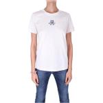 Reduzierte Weiße Tommy Hilfiger T-Shirts aus Baumwolle für Damen Größe S 