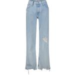 Hellblaue Loose Fit Tommy Hilfiger Ripped Jeans & Zerrissene Jeans mit Reißverschluss aus Denim für Damen 
