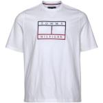 Reduzierte Weiße Casual Kurzärmelige Tommy Hilfiger Big & Tall Rundhals-Ausschnitt T-Shirts aus Baumwolle für Herren Größe 5 XL 