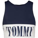 Marineblaue Tommy Hilfiger TOMMY JEANS High Neck Bikinitops für Damen Größe XXL 