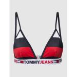 Reduzierte Marineblaue Tommy Hilfiger Bikini-Tops aus Polyamid für Damen Größe M 