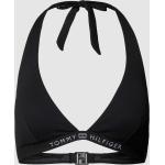Schwarze Tommy Hilfiger Bikini-Tops aus Polyamid für Damen Größe L 