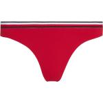 Rote Unifarbene Tommy Hilfiger Bikinihosen & Bikinislips für Damen Größe L 