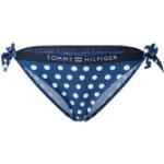Blaue Gepunktete Tommy Hilfiger Logo Bikinihosen & Bikinislips für Damen Größe L 