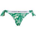 Grüne Blumenmuster Bikinihosen zum Binden ohne Verschluss für Damen Größe S 