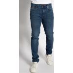 Reduzierte Blaue Bestickte Tommy Hilfiger Bleecker Slim Fit Jeans mit Knopf aus Baumwolle für Herren Größe XXL Weite 30, Länge 34 