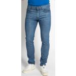 Reduzierte Blaue Bestickte Tommy Hilfiger Bleecker Slim Fit Jeans mit Knopf aus Baumwolle für Herren Weite 33, Länge 34 