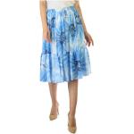 Reduzierte Blaue Blumenmuster Tommy Hilfiger Midi High Waist Röcke & Taillenröcke aus Polyester maschinenwaschbar für Damen Größe L für den für den Frühling 