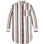 Tommy Hilfiger Blusenkleid - Global Stripe - Ivory/Rot White
