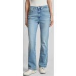 Blaue Tommy Hilfiger Bootcut Jeans mit Reißverschluss aus Baumwolle für Damen Größe XS Weite 28, Länge 32 