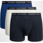 Reduzierte Blaue Unifarbene Tommy Hilfiger Herrenboxershorts aus Baumwolle enganliegend Größe M 3-teilig 