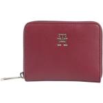 Reduzierte Purpurne Unifarbene Tommy Hilfiger Brieftaschen mit Reißverschluss aus PU für Damen 