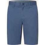 Blaue Tommy Hilfiger Harlem Chino-Shorts mit Reißverschluss aus Baumwolle für Herren Übergrößen 