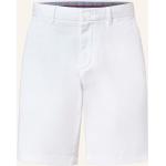 Weiße Tommy Hilfiger Harlem Chino-Shorts mit Reißverschluss aus Baumwolle für Herren Übergrößen 