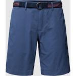 Blaue Tommy Hilfiger Chino-Shorts mit Reißverschluss aus Baumwolle für Herren 