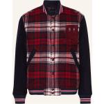 Reduzierte Dunkelrote Tommy Hilfiger College Maxi College-Jacken aus Baumwollmischung für Herren Übergrößen 