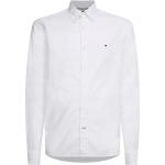 Weiße Unifarbene Langärmelige Tommy Hilfiger Herrenlangarmhemden aus Baumwolle für den für den Frühling 